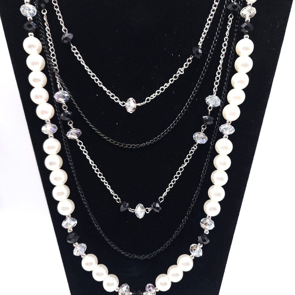 Vintage Multi Strand Pearl Statement‎ Necklace